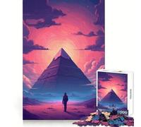 Puzzle delle piramidi egizie per adulti, 1000 pezzi, gioco per allenare la mente, rilassante e divertente, idea regalo per le vacanze (38x26cm)