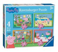 Ravensburger Peppa Pig Four Seasons 4 in Box (12, 16, 20, 24 Pieces) Jigsaw Puzz