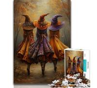 Puzzle delle Tre Streghe per Adulti e Adolescenti, 1000 Pezzi, Aiuta il Cervello a Esercitare i Giocattoli Coinvolgenti per Coltivare la Pazienza, Ottimo Regalo (38x26cm)
