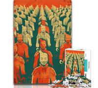 Puzzle dell'esercito di terracotta da 1000 pezzi per adolescenti, giochi educativi, decorazioni per la casa, ideali come regalo per tutta la famiglia, 75x50cm
