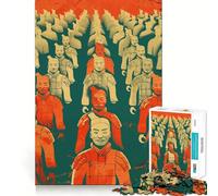 Puzzle dell'esercito di terracotta da 1000 pezzi per adulti, gioco di logica e abilità, calma e relax, taglio preciso, regalo affettuoso 38x26cm