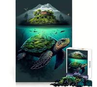 Puzzle dell'Isola delle Tartarughe per Ragazzi, 1000 Pezzi, Esercizio Cognitivo, Rilassante, Divertente, Senza Bordi Ruvidi, Regalo di Natale Ideale (50x75cm)