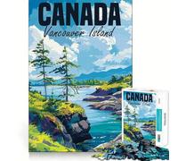 Puzzle dell'isola di Vancouver,Canada,1000 pezzi,gioco interattivo Think Boost,incastro perfetto,nessun pezzo si stacca,sfida cerebrale per la casa (38x26cm)