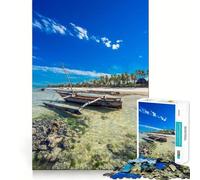 Puzzle dell'isola di Zanzibar da 1000 pezzi esercizio mentale divertente,pezzi che si incastrano perfettamente,un modo coinvolgente per trascorrere il tempo libero (38x52cm)