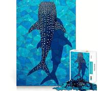 Puzzle dello squalo balena per adulti,1000 pezzi,gioco di memoria,montaggio sicuro e stabile,gioco significativo per costruire connessioni (38x52cm)