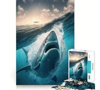 Puzzle dello squalo balena per adulti,1000 pezzi,gioco di memoria,montaggio sicuro e stabile,gioco significativo per costruire connessioni (38x52cm)