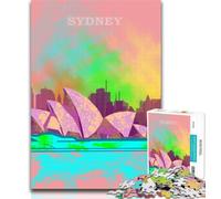 Puzzle dell'Opera di Sydney per adolescenti 1000 pezzi, giocattoli educativi per l'apprendimento, giochi per famiglie, migliorano l'amore tra coppie, 26x38cm
