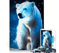 Puzzle dell'orso polare per adulti, 1000 pezzi, gioco di logica, hobby silenzioso, taglio perfetto, regalo elegante (50x75cm)