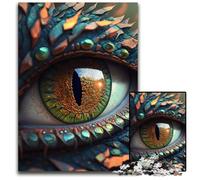 Puzzle Deluxe Dragon Eye da 1000 pezzi per adulti, puzzle in cartone per adulti, rompicapo e decorazioni per la casa, regalo perfetto per le feste, 26X38CM/10,23x14,96 pollici