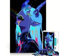 Puzzle "Demone al neon con corna" per adulti, 1000 pezzi, gioco per allenare la mente, divertimento in casa, taglio di precisione, regalo per le vacanze (50x75cm)