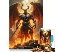 Puzzle "Demone muscoloso con ali e spada" per adolescenti, 1000 pezzi, gioco mentale, divertimento per il tempo libero, taglio di alta qualità, regalo pensato con cura (38x26cm)