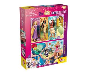 Puzzle DF Maxi Floor 2x60 Princess - Due Puzzle Disney con le Principesse più Amate