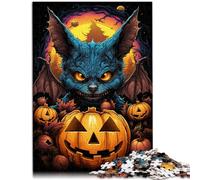 Puzzle di 1000 pezzi Adulti Pipistrelli e zucche Concorso di Velocità a Mano Sollievo Stress Staycation Uccidi Il Tempo 14,96 "x 20,47 "I 14 Anni