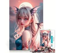 Puzzle di 1000 pezzi con angelo anime alato,gioco cognitivo divertente,taglio di alta precisione, alleviare lo stress (50x75cm)