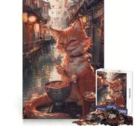 Puzzle di 1000 pezzi con gatti,spaghetti e Asia,ideale per adolescenti,per favorire la concentrazione,alleviare lo stress e creare un regalo divertente e commovente (38x52cm)