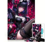 Puzzle di 1000 pezzi con ragazza anime con ali di farfalla,ideale per sviluppare la memoria,con bordi lisci e incastri perfetti Un modo divertente per riempire il tempo libero (38x26cm)
