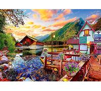 Puzzle di 1000 pezzi Impossibile - Gioco di indirizzi per tutta la famiglia con canoa colorata, gioco di ponte e decorazione della casa