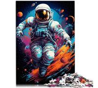 Puzzle di 1000 pezzi per adulti astronauti giocando nello spazio competizione di velocità a mano gioco di sfida unico per e adolescenti 14 anni e oltre 26x38cm