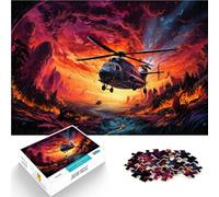 Puzzle di 1000 pezzi per adulti, il gioco di puzzle di cielo colorato di elicottero è ideale come regalo per tutta la famiglia per adolescenti di 14 anni e oltre 26 x 38 cm