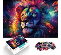 Puzzle di 1000 pezzi per adulti Leone spaziale misterioso Giocattoli di gioco stimolanti Un'opera d'arte Adatto per adolescenti dai 14 anni e oltre 50x70cm