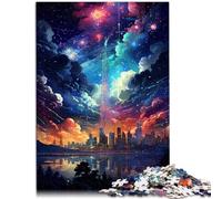 Puzzle di 1000 pezzi per adulti luci della città decorazione per la casa ideale come regalo per tutta la famiglia per adolescenti da 14 anni e oltre 26 x 38 cm