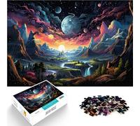 Puzzle di 1000 pezzi per adulti paesaggio di montagna fantastico puzzle gioco pratico migliora la memoria per e adolescente età 14 anni e oltre 26x38cm