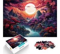 Puzzle di 1000 pezzi per adulti paesaggio giapponese rosa gioco stimolante analisi e logica giocattoli adatti per adolescenti dai 14 anni e oltre 50x70cm