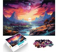Puzzle di 1000 pezzi per adulti paesaggio gioco stimolante giocattoli sollievo stress soggiorno uccidere il tempo 19,7 pollici x 29,5 pollici per adolescente età 14+