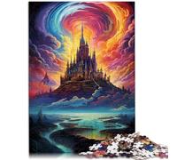 Puzzle di 1000 pezzi per adulti puzzle un grande castello sopra la città puzzle migliorare la memoria per adolescenti dai 14 anni e oltre 50x70cm