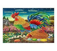 Puzzle di 500 (52 x 38 cm) pezzi per adulti, gallina per bambini, puzzle animale di gallo, adatto per la decorazione della parete della casa