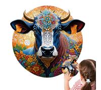 Puzzle di a cubo, legno con motivo di artistico Highland, A3 / A4 / A5, astratto floreale, ideale per le ore di relax della famiglia, degli amici o come regalo