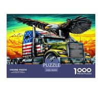 Puzzle Di Abilità 1000 Pezzi Sul Aquile e camion - Sfida Intellettuale Ed Ecologica Per Appassionati Di Tutte Le Età 70x50cm/1000pcs