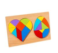 Puzzle Di Accoppiamento Geometrico Bambino Che Fa Primi Passi Tangram