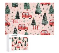 Puzzle di alberi di pino e auto, 1000 pezzi, puzzle in legno personalizzato per adulti amici puzzle immagine regali per matrimonio, compleanno, San Valentino, decorazione per la casa