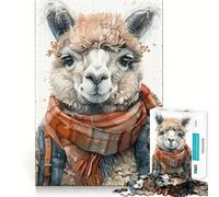 Puzzle di alpaca ad acquerello per adulti,1000 pezzi,gioco stimolante per la mente,taglio preciso,allineamento perfetto,attività di condivisione per i propri cari (38x26cm)