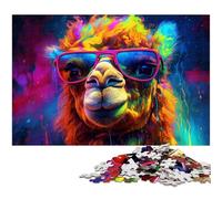 Puzzle di alpaca colorati da 1000 pezzi per adulti, rompicapo impegnativo, gioco per adulti, attività interattiva per famiglie, 26X38CM/10,23x14,96 pollici.