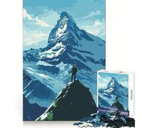Puzzle di alpinismo sulle Alpi per ragazzi, 1000 pezzi, stimolante per la mente, hobby rilassante, blocco solido, regalo premuroso (50x75cm)