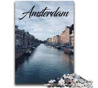 Puzzle di Amsterdam da 2000 pezzi per adolescenti, per età 14+, decorazioni per la casa, giochi per famiglie, regali di compleanno di Natale, 2000 pezzi (70x100cm)
