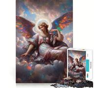 Puzzle di angeli vivaci per adulti,1000 pezzi,gioco stimolante per la mente,dimensioni uniformi,pezzi precisi,ideale da portare in viaggio,gioco per allenare la mente,regalo (38x52cm)