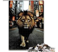 Puzzle di animali a forma di leone per adulti e adolescenti, puzzle, gioco per famiglie, antistress, sfida difficile, fantastici regali e giocattoli (50x75cm)