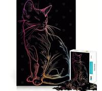 Puzzle di animali al neon da 1000 pezzi,gioco creativo per sviluppare le capacità cognitive,componenti robusti e facili da tagliare,ideale da portare in viaggio,gioco per allenare la mente (38x26cm)