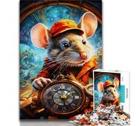 Puzzle di animali artistici per adulti, giocattoli educativi per l'apprendimento, giochi per famiglie con poster abbinato e foglio di quiz (75x50cm)