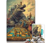 Puzzle di animali da circo per adulti 1000 pezzi, aiuta il cervello ad allenare i giocattoli avvincenti per coltivare la pazienza, un'opera d'arte (75x50cm)