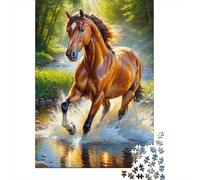 Puzzle di animali e cavalli, sfida difficile, puzzle in cartone riciclato al 100% per donne e uomini, regali di Natale, 1000 pezzi (38x26 cm)