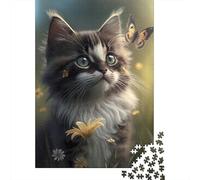Puzzle di animali e gatti, giochi stimolanti per famiglie, puzzle in cartone riciclato al 100% per adulti e bambini, regalo di compleanno, 1000 pezzi (38x26 cm)