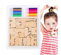 Puzzle di animali in legno per bambini - Giocattoli di apprendimento dello sviluppo, Set di puzzle in legno | Giocattoli di abbinamento di animali, Puzzle di smistamento di forme divertenti, giù