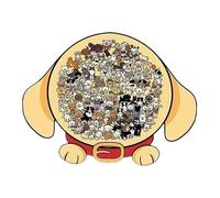 Puzzle di animali per - Forma unica, gioco da tavolo con cornice di cane colorato | Puzzle in legno abbinato per adulti, giovani, amici anziani, decorazione da tavolo prescolare, per la mia
