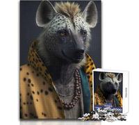 Puzzle di animali selvatici con iene per adolescenti, 1000 pezzi, gioco educativo per la concentrazione mentale, idea regalo speciale commovente, dimensioni 38x26cm