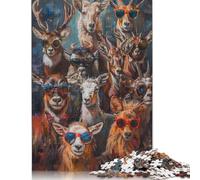 Puzzle di animali selvatici e fantastici da dipingere, difficile, rettangolare, in carta rigida, per adulti e bambini, 1000 pezzi (75x50 cm)