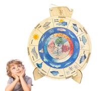 Puzzle di apprendimento meteorologico - Giocattoli educativi in legno, tavola di puzzle Montesori per bambini in età prescolare | Potenziare le capacità motorie e lo sviluppo sens